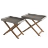 HECTOR - Set of 2 Folding Garden Coffee Tables