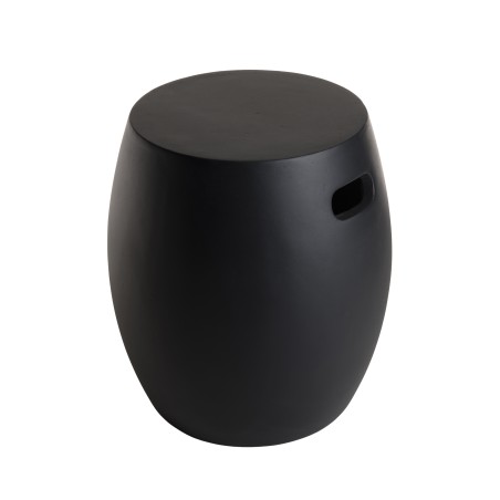 HECTOR Round Concrete Garden Side Table 43x43 cm Black