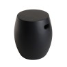 Table d'appoint de jardin ronde HECTOR en béton noir 43x43 cm