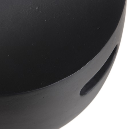 Table d'appoint de jardin ronde HECTOR en béton noir 43x43 cm