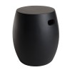 HECTOR Round Concrete Garden Side Table 43x43 cm Black