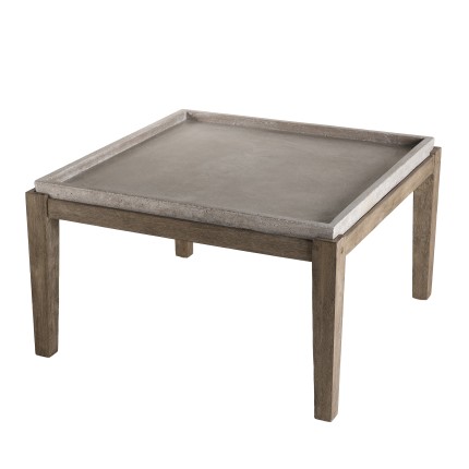 Table basse de jardin carrée HECTOR en béton 83x83 cm