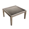 Table basse de jardin carrée HECTOR en béton 83x83 cm
