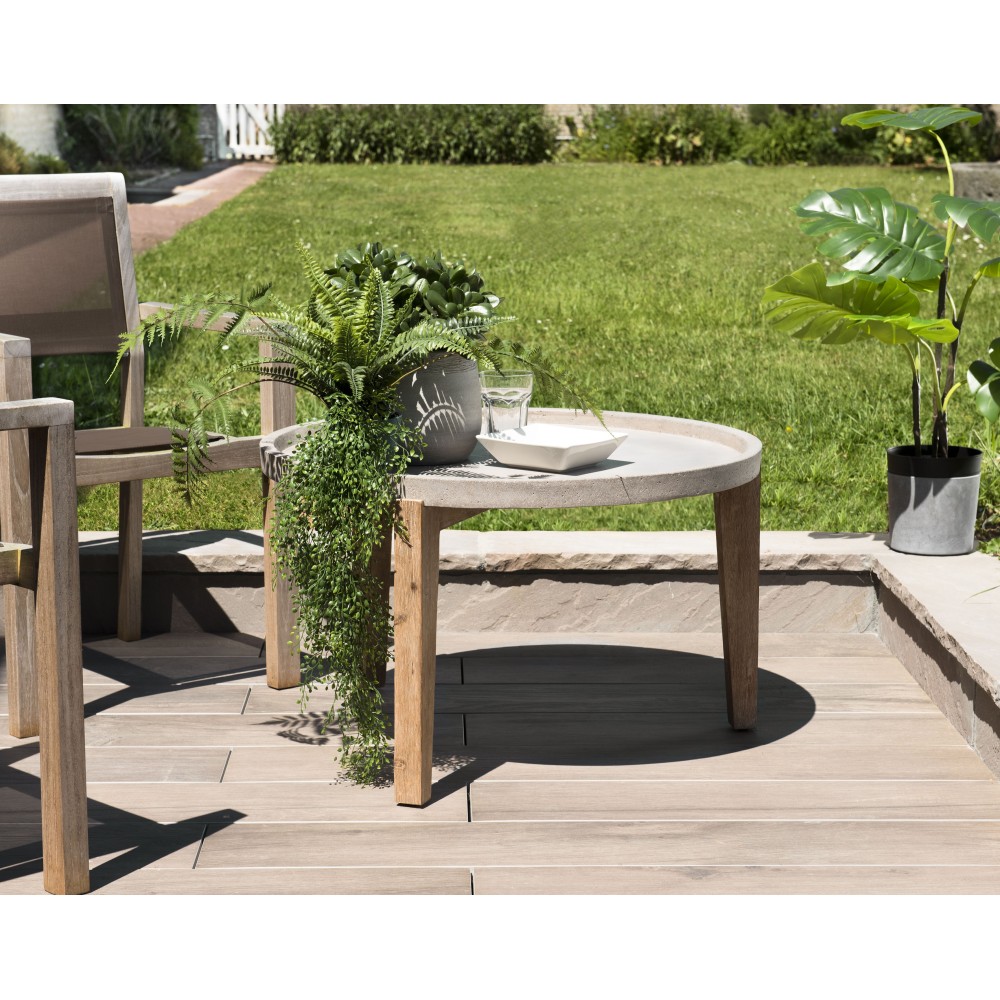 Table basse de jardin ronde béton HECTOR 81x81 cm Table basse de jardin ronde béton HECTOR 81x81 cm
