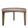 Table basse de jardin ronde béton HECTOR 81x81 cm