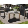 Table basse de jardin ronde béton HECTOR 81x81 cm