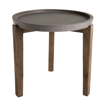HECTOR - Round Concrete Garden Side Table 50x50 cm