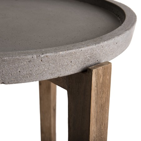 HECTOR - Round Concrete Garden Side Table 50x50 cm