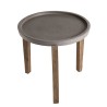 Table d'appoint de jardin ronde HECTOR - Béton 50x50 cm