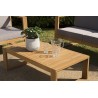 KIM Teak Wood Garden Furniture Set: 3-Seater Sofa, Armchairs, Coffee Table