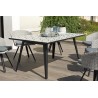VICTOIRE Garden Table 4/6 People - 162x102 cm - Cement Tile Top