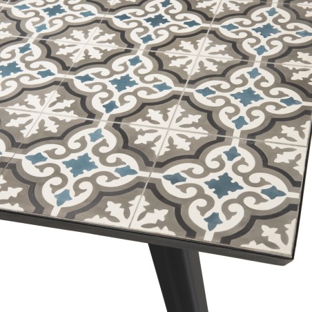 VICTOIRE Garden Table 4/6 People - 162x102 cm - Cement Tile Top