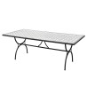 VICTOIRE Rectangular Garden Table 203x102 cm - Black Metal Legs