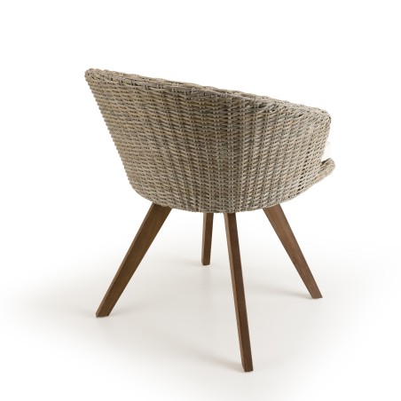 Chaise de jardin VICK en rotin synthétique - Naturelle