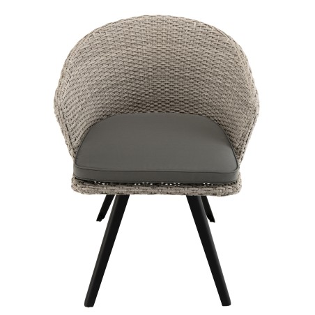 Chaise de jardin VICTOIRE en rotin synthétique gris