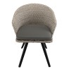 Chaise de jardin VICK en rotin synthétique gris