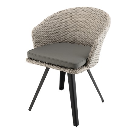 VICTOIRE Grey Synthetic Rattan Garden Chair - Stylish and Durable