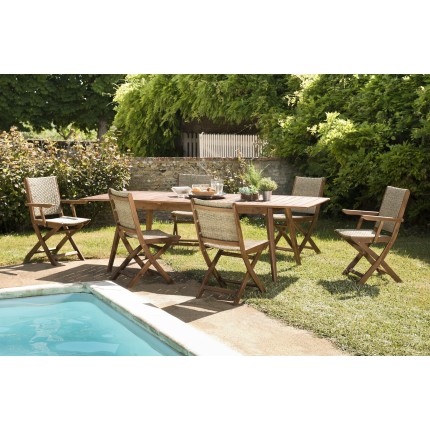 Vick Wooden Garden Furniture Set for 8/10 People