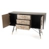 Buffet DORRIE noir 2 portes 3 tiroirs