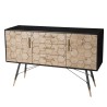 DORRIE Black Sideboard with 2 Doors and 3 Drawers - Scandi Style