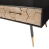 DORRIE Black Rectangular Coffee Table with 2 Drawers