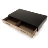 DORRIE Black Rectangular Coffee Table with 2 Drawers