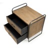 HELENA 2-Drawer Fir Wood Bedside Table