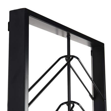 HELENA - 8-Tier Black Metal Wine Rack | Holds 16 Bottles