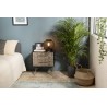 DORRIE - Black Bedside Table with 2 Drawers, Scandi-Style