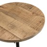 ROMAIN Industrial Stool - Recycled Acacia Seat - Adjustable Height
