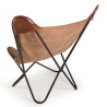 ROMAIN Butterfly Chair - Brown Canvas and Leather