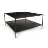 ROMAIN Square Industrial Coffee Table 80x80cm Black Metal