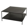 ROMAIN Square Industrial Coffee Table 80x80cm Black Metal