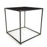 ROMAIN Industrial Square Metal End Table 45x45cm Black