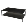 ROMAIN - Rectangular Black Industrial Metal Coffee Table