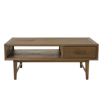 Table basse rectangulaire LARA marron bois Mindi