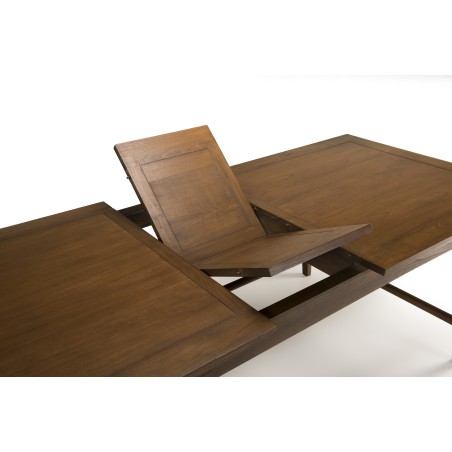 LARA Brown Extendable Rectangular Dining Table 200/240 cm - Mindi Wood