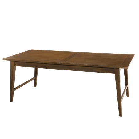 LARA Brown Extendable Rectangular Dining Table 200/240 cm - Mindi Wood