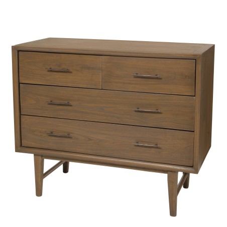 Commode LARA - Bois Mindi 4 tiroirs