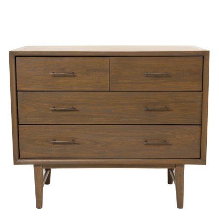 LARA 4-Drawer Chest in Mindi Wood - Elegant and Versatile