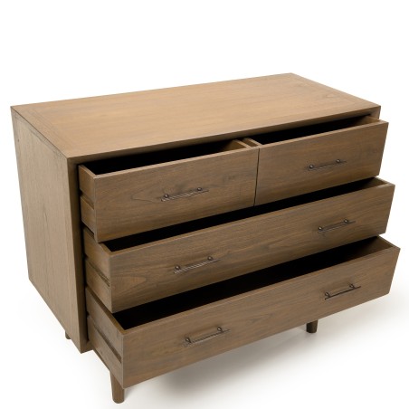 Commode LARA - Bois Mindi 4 tiroirs