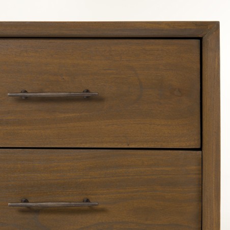 Commode LARA - Bois Mindi 4 tiroirs