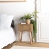 Rodrigo Natural-Coloured Bedside Table with 1 Drawer and Cane Finish