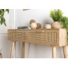 RODRIGO Natural-Coloured Console Table with 2 Drawers