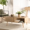 Rodrigo Natural-Coloured Coffee Table with 2 Drawers and 1 Niche