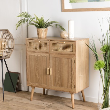 RODRIGO Natural-Colored Sideboard with 2 Drawers and 2 Doors