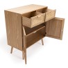 Buffet RODRIGO - Bois Cannage Naturel 2 Tiroirs 2 Portes