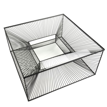 Table basse carrée TOD en métal noir