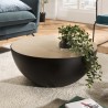 TOD Coffee Table - Metal Base Wood Top 70x70cm