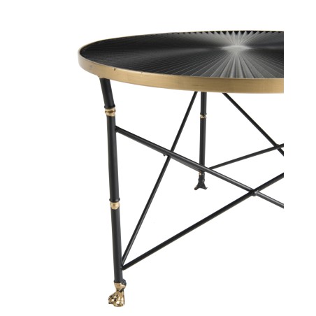 Table d'appoint TOD ronde 61x61cm ceinture dorée